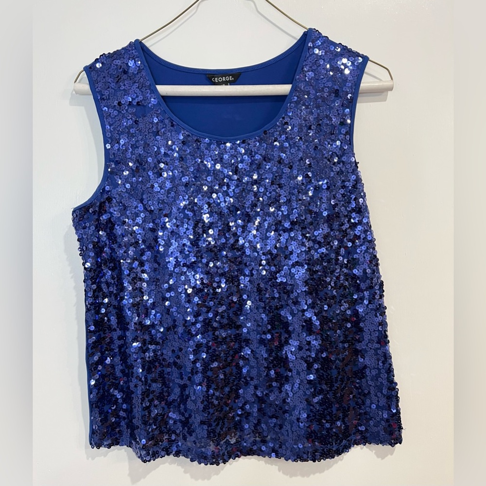 George Brand stretchy sequin tank top  size Large 12-14